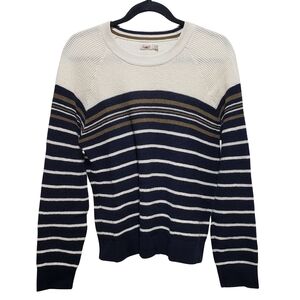 Faherty Throwback Sweater Stripes Organic Cotton Cashmere Medium Oakland Stripe